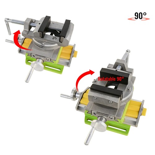 Tavolo Base Girevole 2in1 Fresa Foratura Precisione Vise Lega Alluminio Lavoro - Foto 4 di 7