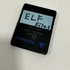 Official Sony Playstation 2 OEM Memory Card 8MB Black PS2 with ELF Files
