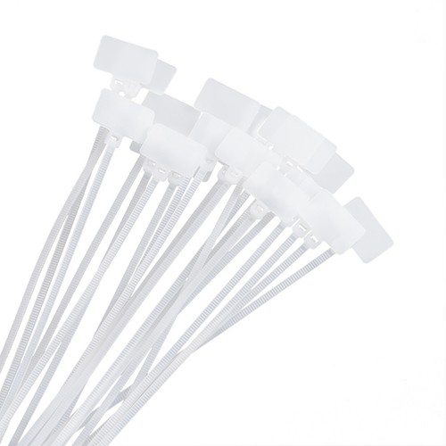 100Pack Zip Ties Write on Ethernet RJ45 RJ12 Wire Power Cable Label Mark Tags E - Afbeelding 3 van 7