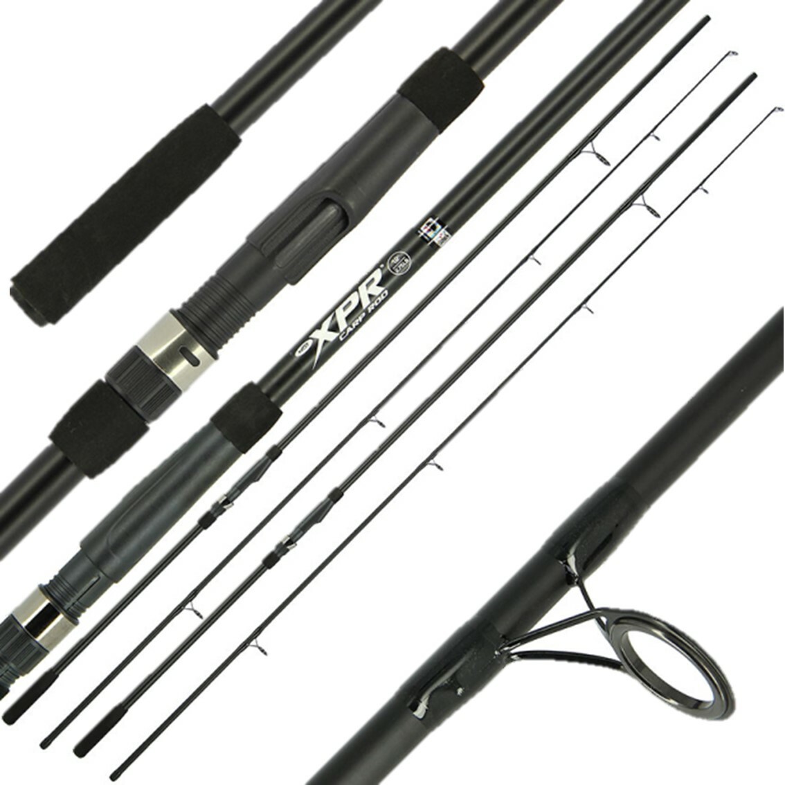 2 X NGT XPR 12ft CARP FISHING ROD 2PC BLACK CARBON COARSE FISHING TACKLE