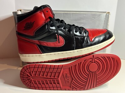 AIR JORDAN 1 RETRO 2001 BRED BANNED MEN SZ 13 136066-061 W/ OG BOX