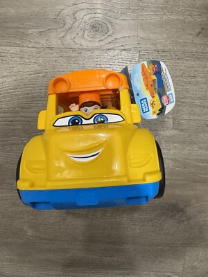 Fisher Price Mega Bloks Sonny School Bus. Ages 1+ With 6pc New