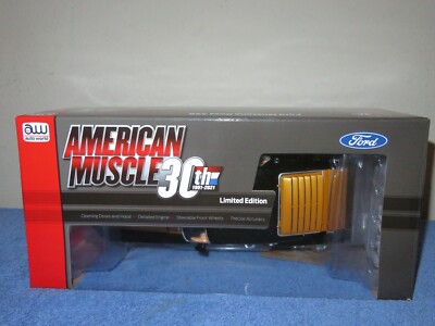 30th 1969 FORD MUSTANG BOSS 429 BLACK & GOLD 1:18 ERTL AUTO