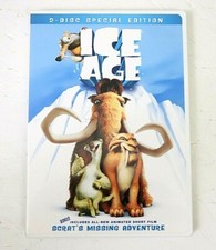 Ice Age DVD 2002 Movie Children's Family Adventure Fox Cartoon Kids 