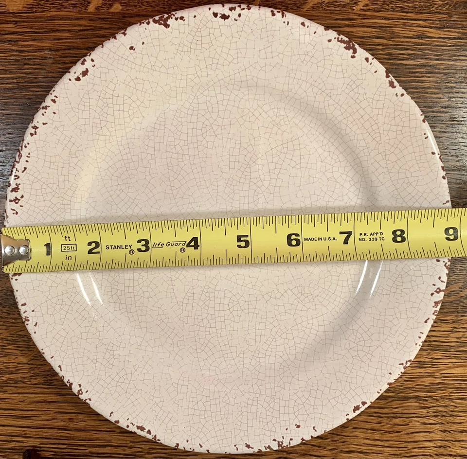 "Ensalada/plato de almuerzo Il Mulino rústico gris claro craquelado 8,75"" MELAMINA: duradero" Foto 4 de 4