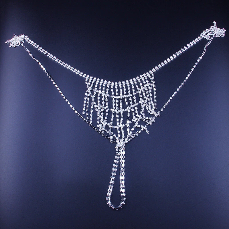 Sexy Rhinestone Chain Bikini – Crystal Stage Costume for Women Rave Party Outfit - Image 4 of 4