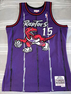 vince carter jersey dress 100% Authentic Vince Carter Mitchell Ness 98 99 Raptors Jersey Size 44 L  Mens