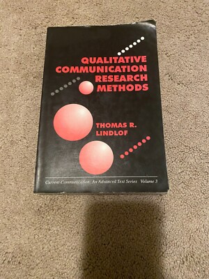 QUALITATIVE COMMUNICATION RESEARCH METHODS PAPERBACK BOOK THOMAS R LINDLOF