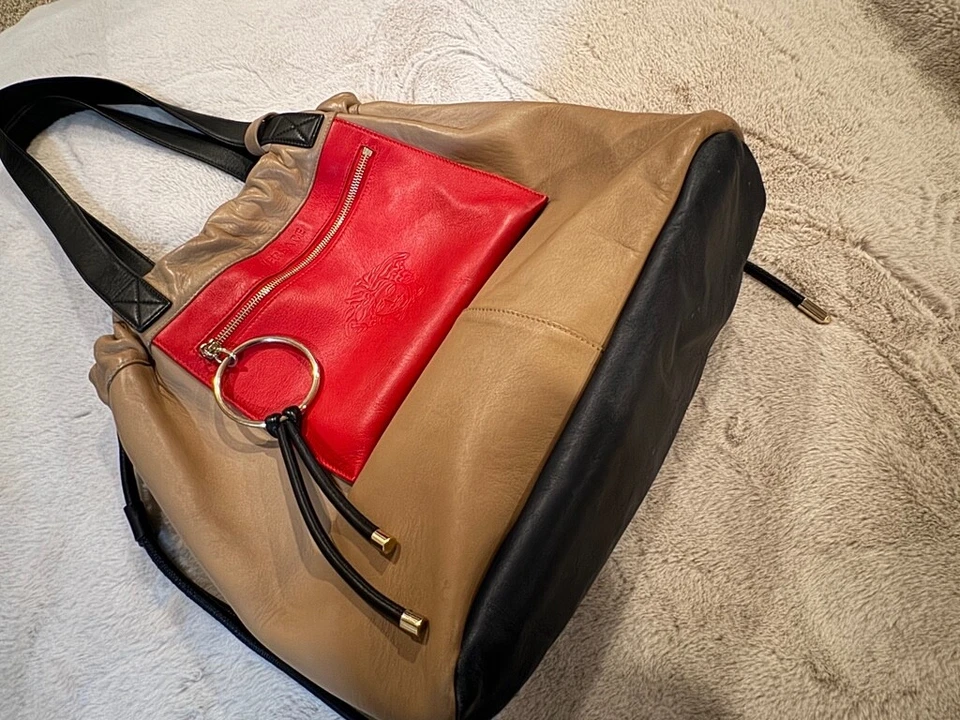 AUTÉNTICO BOLSO DE MANO GIANNI VERSACE/LLEVAR TODO - BEIGE/MULTICOLOR Foto 2 de 4