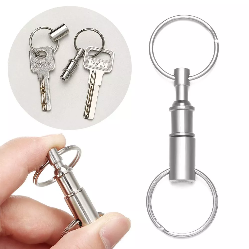 Double ring best sale keychain