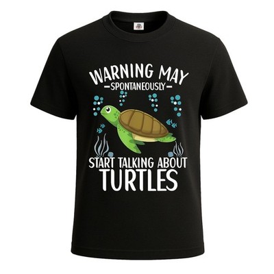 Warnung kann spontan Schildkröte Tier Spaß Neuheit Party Herren T-Shirt Tee Oberteil