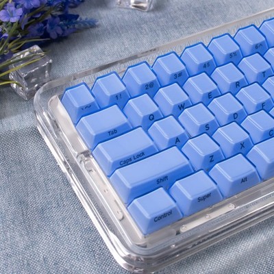 Crystal Jelly Keyboard Keycaps 119keys Blue Translucent OEM Side Print