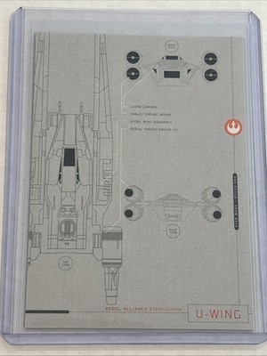 2016 Topps Star Wars Rogue One Series 1 U-Wing Blueprint Insert Card Andor
