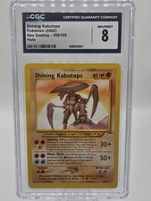 Pokémon Neo Destiny Shining Kabutops Holo Card 108/105 WOTC Secret Rare CGC 8