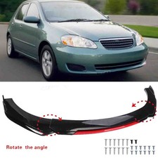 Glossy Black Front Bumper Lip Splitter Body Kit For Toyota Corolla 2005-2008 Glossy Black Front Bumper Lip Splitter Body Kit For Toyota Corolla 2005-2008