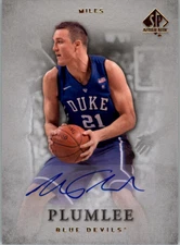 2012-13 SP Authentic Autographs #29 Miles Plumlee E - BSK Auto