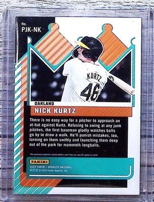 2025 Donruss #PJK-NK Nick Kurtz Prospect Jersey Kings Orange Ice