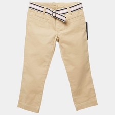 Ralph Lauren Kids Royal Khaki Beige Cotton Chino Slim Pants 3 Yrs