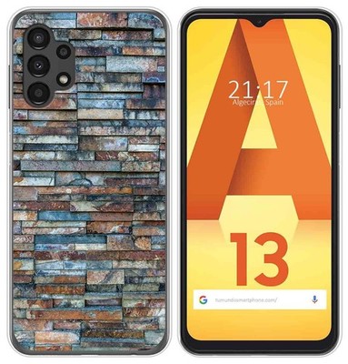 Funda Silikon Für Samsung Galaxy A13 4G Design Ziegel 05 Zeichnungen