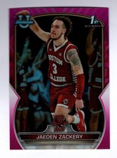 2022-23 Bowman Chrome University Pink Refractor #35 Jaeden Zackery BC Eagles