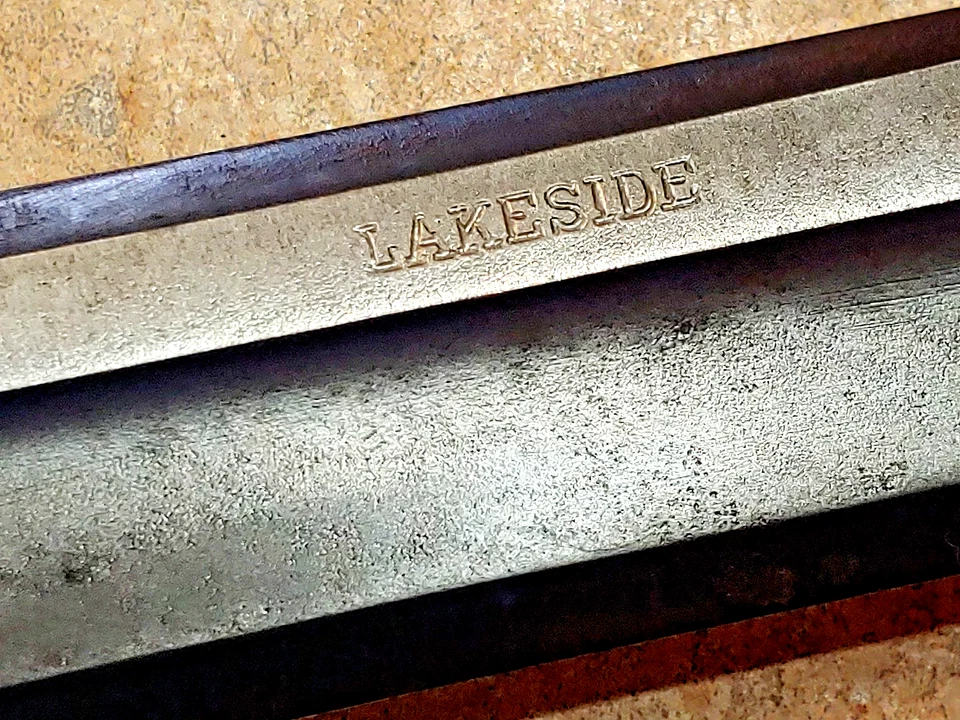 Cuchillo de dibujo Lakeside Forge 8" herramienta de trabajo de madera años 40-50 Montgomery Ward EE. UU. Foto 3 de 4