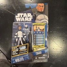 STAR WARS THE CLONE WARS CW48 CLONE COMMANDER WOLFFE 3.75  FIGURE BRAND NEW