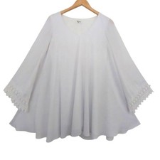 Show Me Your Mumu Small White Trapeze Swing Shift Mini Tunic Dress