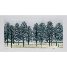 Hajime Namiki Tree Scene 157 Japanese Woodblock Print Signed 2022 Art Limited