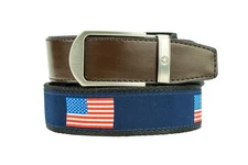 NEW Nexbelt Hampton Series USA Navy/Brown Cut To Fit Golf Belt