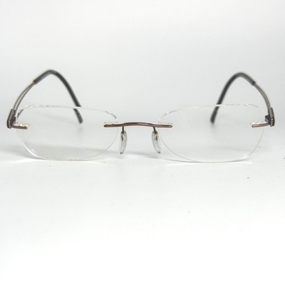 Silhouette 6769 40 6058 Titanium Rimless Eyeglasses Brown 53-19-140 Austria