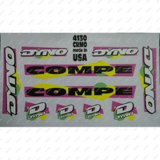 16" GT Dyno Compe Pink BMX Sticker Transparent Printed Decals Reproduction SET