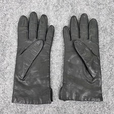 Fownes Gloves Womens 8 Black Leather Lined Insulated Winter Dress Wrist Classic