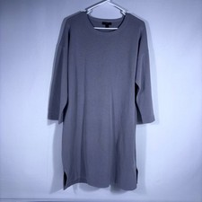 NWT J. Crew Grey Knit Shift Dress Size Large 1081