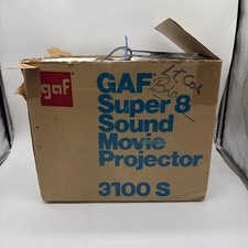 GAF Super 8 Sound Movie Projector 3100 S Vintage -- Powers On/UNTESTED