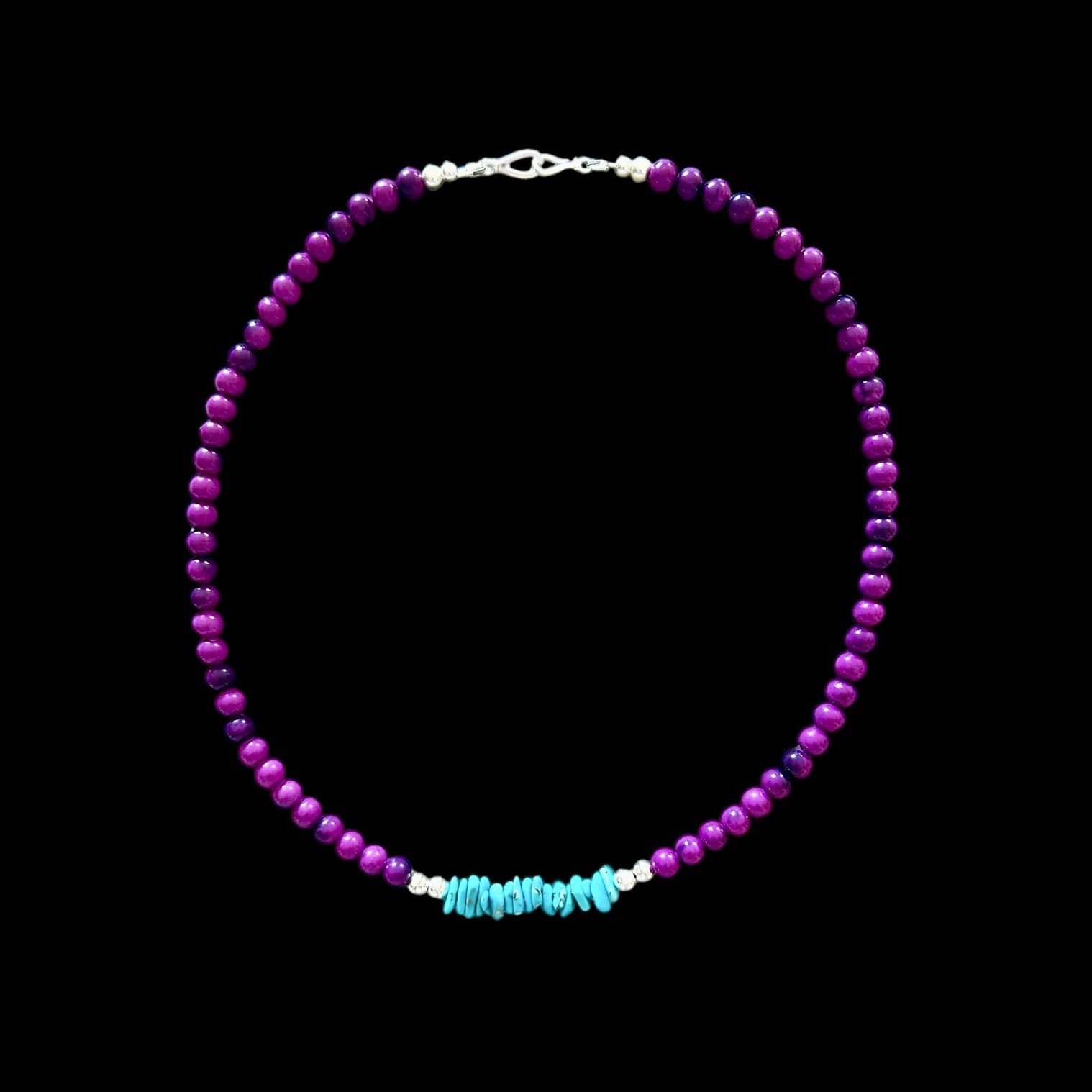 Native American Sugilite & Arizona Turquoise Necklace