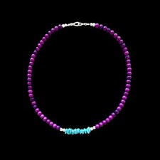 Native American Sugilite & Arizona Turquoise Necklace