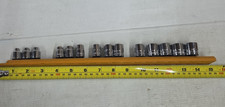 Gearwrench 38 Metric Stubby Low Profile Sockets 81396 6mm-19mm With Rail Nob