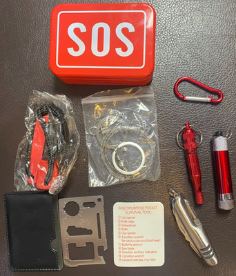 7 pc Emergency Supply SOS Survival Kit Multi-function Camping