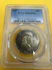 1957-P FRANKLIN 50c PCGS MS64FBL WITH NICE TONING.