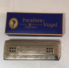 Johann Schunk Paradies Vogel Harmonica Double Sided C G 1937 Paris Ex