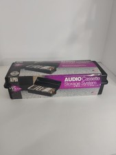 Alpha CASSETTE STORAGE CASE 15 TAPE CAPACITY Plastic storage VTG NOS 90's Rare
