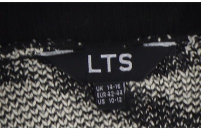 LTS Damen schwarz & weiß Rollkragenpullover, Größe 14-16