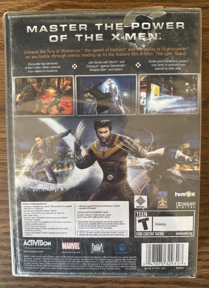 2006 Xmen The Official Game Computer Game PC CD ROM Activision