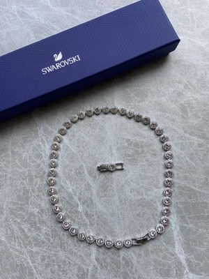 Una Angel Tennis Halskette Silber mit Swarovski Elements Kristallen Original