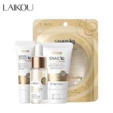 SNAIL REVITALISING SKINCARE SET 3PCS EYE CREAM SERUM ESSENCE HYDRATING FIRMING