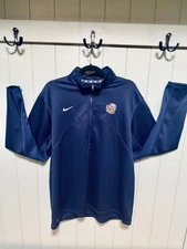 Nike Michigan Wolverines 1/4 Zip Mens 2XL Navy Blue Dri Fit Performance