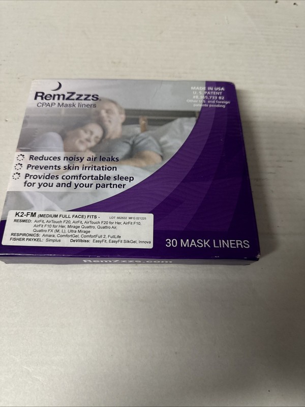 RemZzzs Full Face CPAP Large Full Face Mask Liners Sealed Box 30 Liners K2-M