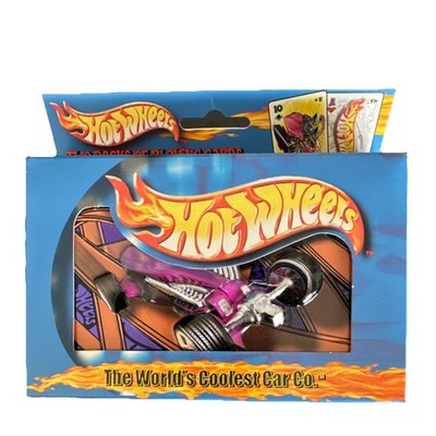 Hot Wheels Collectible Playing Cards Two Decks & Diecast Car Set Racing Theme