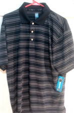 New PGA Tour Mens Polo Golf Shirt Short Sleeve 100 Polyester Size Large Airflux