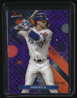 2025 Finest #28 Bobby Witt Jr. Purple Checkerboard Refractors #/150